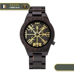 Montre Viking Bois | Marron Foncé