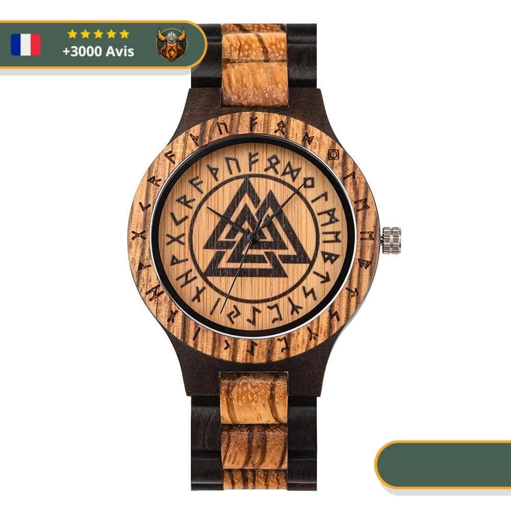 Montre Bois Valknut | Marron 1 Montre Bois Valknut | Marron