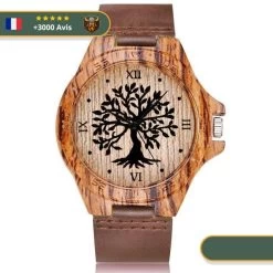 Montre Arbre De Vie Bois | Marron Clair