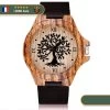 Montre Arbre De Vie Bois | Marron Foncé