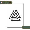 Tableau Viking Valknut Minimaliste