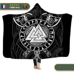 Plaid Triangle Viking | Noir Et Blanc