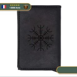 Portefeuille Viking Aegishjalmur -Viking Soldes Magasin Portefeuille Viking Aegishjalmur noir