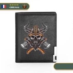 Portefeuille Nordique Viking | Noir