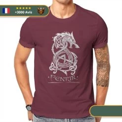 T-shirt Viking Loup Fenrir -Viking Soldes Magasin S084aaab7dc594d38821f0800a277b306q