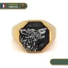 Bague Viking Gravure Loup