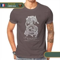 T-shirt Viking Loup Fenrir -Viking Soldes Magasin S4ca181b97842417c92b8f3aa7ff527ecz