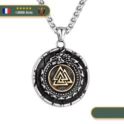Collier Viking Serpent Et Valknut