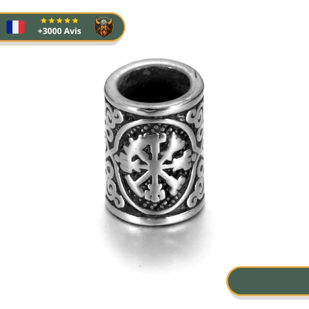 Perle En Acier Rune Vegvisir 1 Perle En Acier Rune Vegvisir