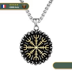 Collier Viking Runes Et Vegvisir