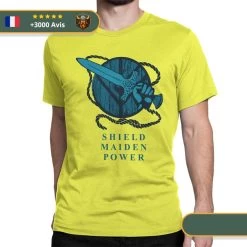 T-shirt Viking Épée -Viking Soldes Magasin SKU Men Viking Shield Maiden Power Valhalla T Shirt Cotton Clothing Creative Short Sleeve Crew Nec 16