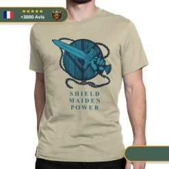 T-shirt Viking Épée -Viking Soldes Magasin SKU Men Viking Shield Maiden Power Valhalla T Shirt Cotton Clothing Creative Short Sleeve Crew Nec 9