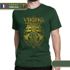 T-shirt Viking World Tour -Viking Soldes Magasin SKU Viking New Golden Legends Valhalla T Shirts Men Vintage Pure Cotton Tees Round Collar Sh 19