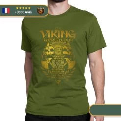 T-shirt Viking World Tour -Viking Soldes Magasin SKU Viking New Golden Legends Valhalla T Shirts Men Vintage Pure Cotton Tees Round Collar Sh 8