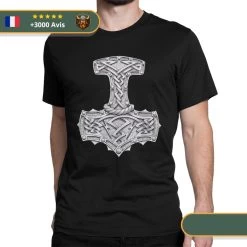 T-shirt Viking Marteau De Thor -Viking Soldes Magasin SKU Viking Thor s Hammer Valhalla Men T Shirt Creative Tees Short Sleeve O Neck T Shirts