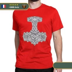 T-shirt Viking Marteau De Thor -Viking Soldes Magasin SKU Viking Thor s Hammer Valhalla Men T Shirt Creative Tees Short Sleeve O Neck T Shirts 14