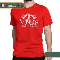 T-shirt Viking Haches -Viking Soldes Magasin SKU Vikings Odins Children T Shirt for Men Humorous Cotton Tees Crewneck Short Sleeve T Shirt Clas 14