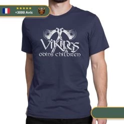 T-shirt Viking Haches -Viking Soldes Magasin SKU Vikings Odins Children T Shirt for Men Humorous Cotton Tees Crewneck Short Sleeve T Shirt Clas 17
