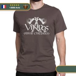 T-shirt Viking Haches -Viking Soldes Magasin SKU Vikings Odins Children T Shirt for Men Humorous Cotton Tees Crewneck Short Sleeve T Shirt Clas 5