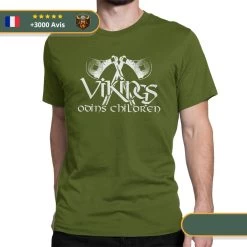 T-shirt Viking Haches -Viking Soldes Magasin SKU Vikings Odins Children T Shirt for Men Humorous Cotton Tees Crewneck Short Sleeve T Shirt Clas 9