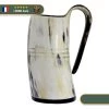 Tasse Viking En Corne De Bœuf Blanche