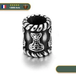 Perle En Acier Rune Mjolnir