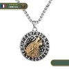 Collier VikingLoup Hurlant Et Runes