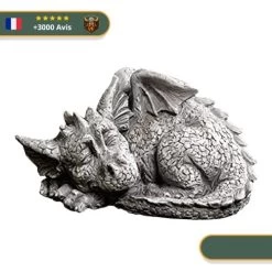 Statue Viking Fáfnir En Pierre