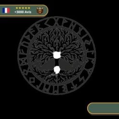 Stickers Arbre Viking | Noir Et Blanc