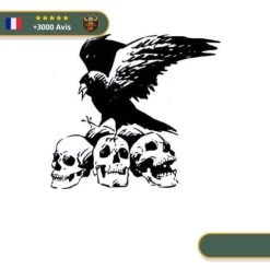 Stickers Tête De Mort | Noir Et Blanc