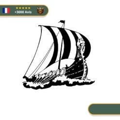 Stickers Drakkar Floki | Noir Et Blanc