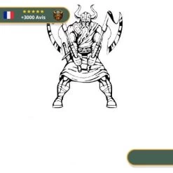 Stickers Guerrier Viking | Noir Et Blanc