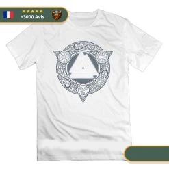 T-shirt Viking Valknut -Viking Soldes Magasin T shirt Viking Valknut Blanc