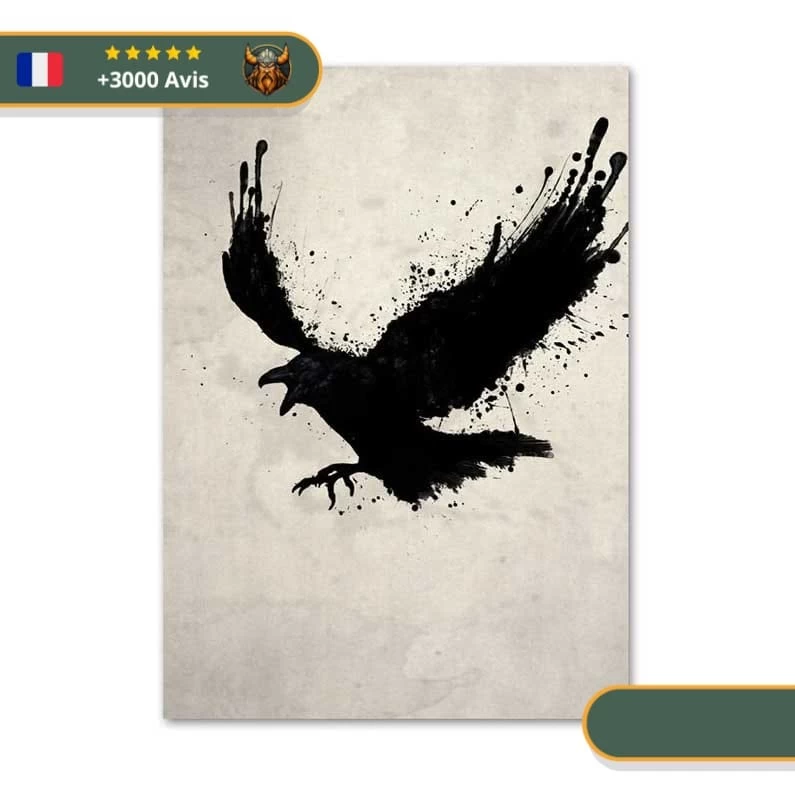 Tableau Viking Corbeau D'Odin 1 Tableau Viking Corbeau D'Odin