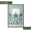 Tableau Viking Nord Atlantic | Vert Et Blanc