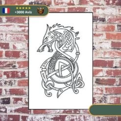 Tableau Viking Dragon | Noir Et Blanc -Viking Soldes Magasin Tableau Viking 14 removebg preview 600px