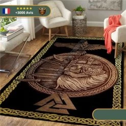 Tapis Guerrier Viking | Noir Et Or