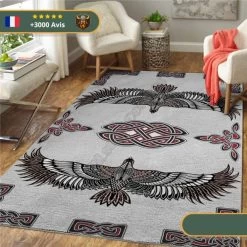 Tapis Aigle Viking | Noir Et Rouge