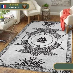 Tapis Valknut | Noir Et Blanc