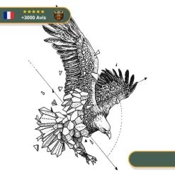 Tatouage Temporaire Viking<br> Aigle Thjazi Abattu