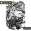 Tatouage Temporaire Viking<br> Aigles Et Hiboux Scandinaves