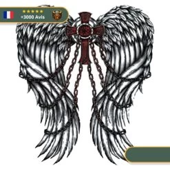 Tatouage Temporaire Viking<br> Ailes De Valkyrie Enchaînées