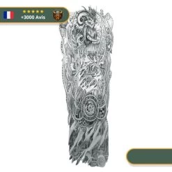 Tatouage Temporaire Viking<br> Bélier Brûlant à Muspellheim