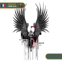 Tatouage Temporaire Viking<br> Citation De L'Ange De La Mort