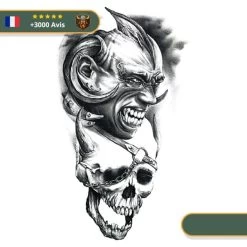 Tatouage Temporaire Viking<br> Démon Venant De Hel