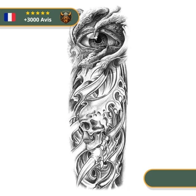 Tatouage Temporaire Viking<br> Démon De Hel Se Réveille 1 Tatouage Temporaire Viking<br> Démon De Hel Se Réveille