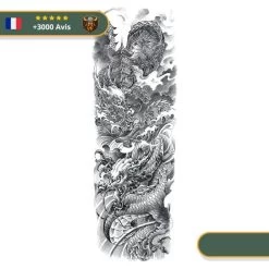 Tatouage Temporaire Viking<br> Dragon Nidhogg Détruit Le Valhalla