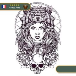 Tatouage Temporaire Viking<br> Freya Accueillant Au Valhalla