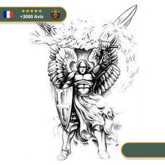 Tatouage Temporaire Viking<br> Guerrier Valeureux 1 Tatouage Temporaire Viking<br> Guerrier Valeureux