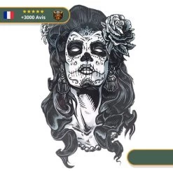 Tatouage Temporaire Viking<br> Hela Déesse Nordique De La Mort